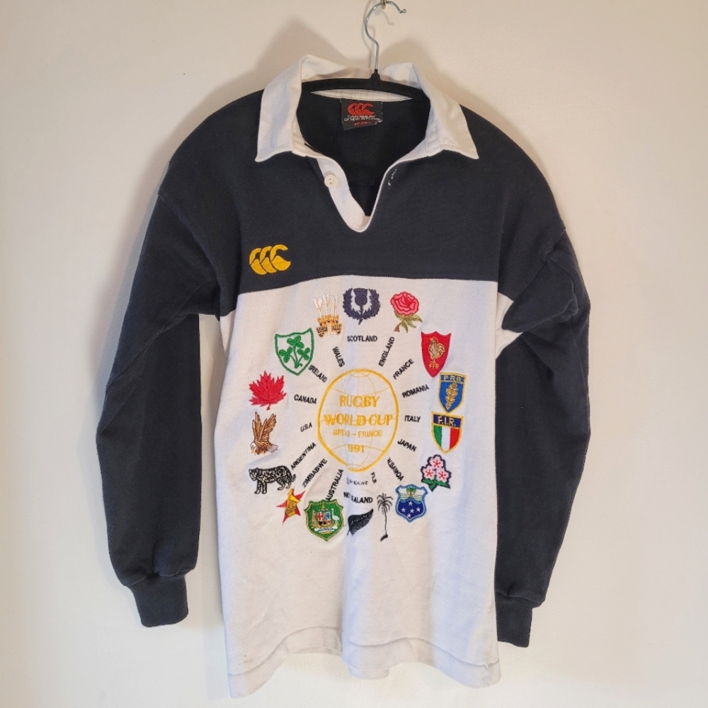 1991 Canterbury of New Zealand World Cup Commemorative Rugby Union Shirt- 40"